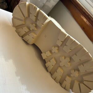 Chunky Sole Boots in Cream